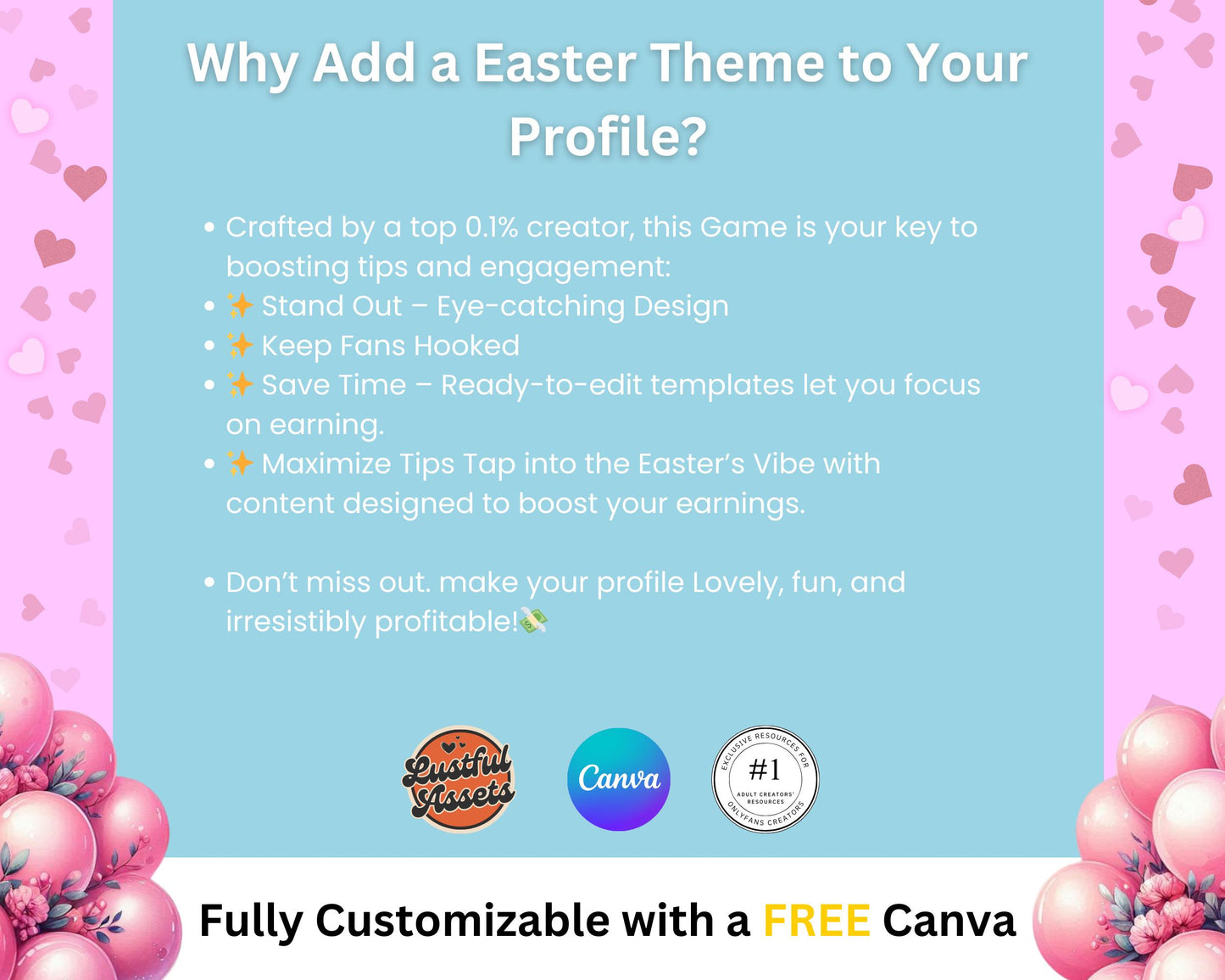 ONLYFANS Easter Spin The Wheel Tip Game Template April| Only fans Spinning Wheel Promo Graphic game Easter Themed, for Camgirls, Fansly Snap