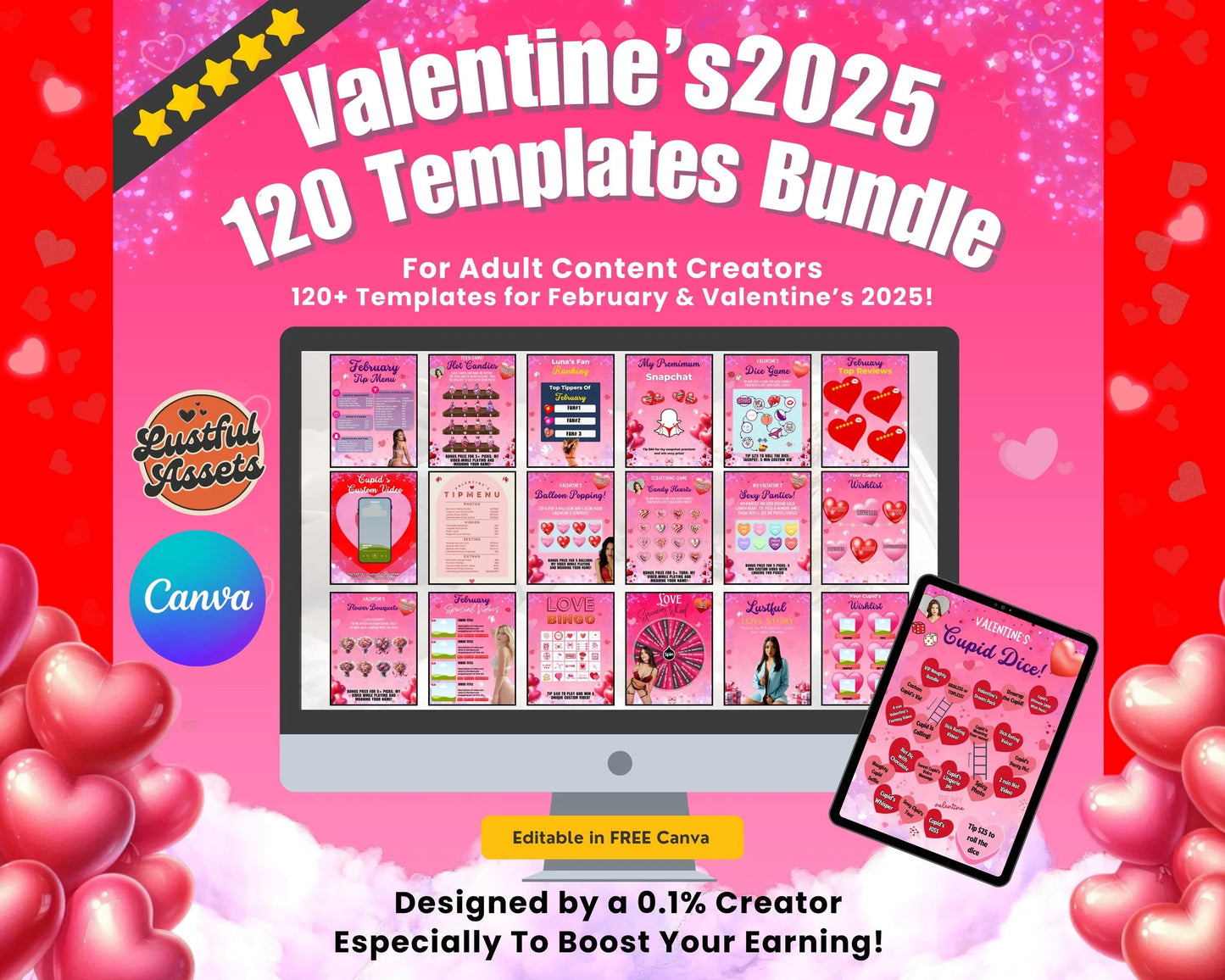ONLYFANS Valentine's Templates, February Templates | Only fans Valentine game bundle idea, First to Tip menu, Content Camgirls, Fansly Snap