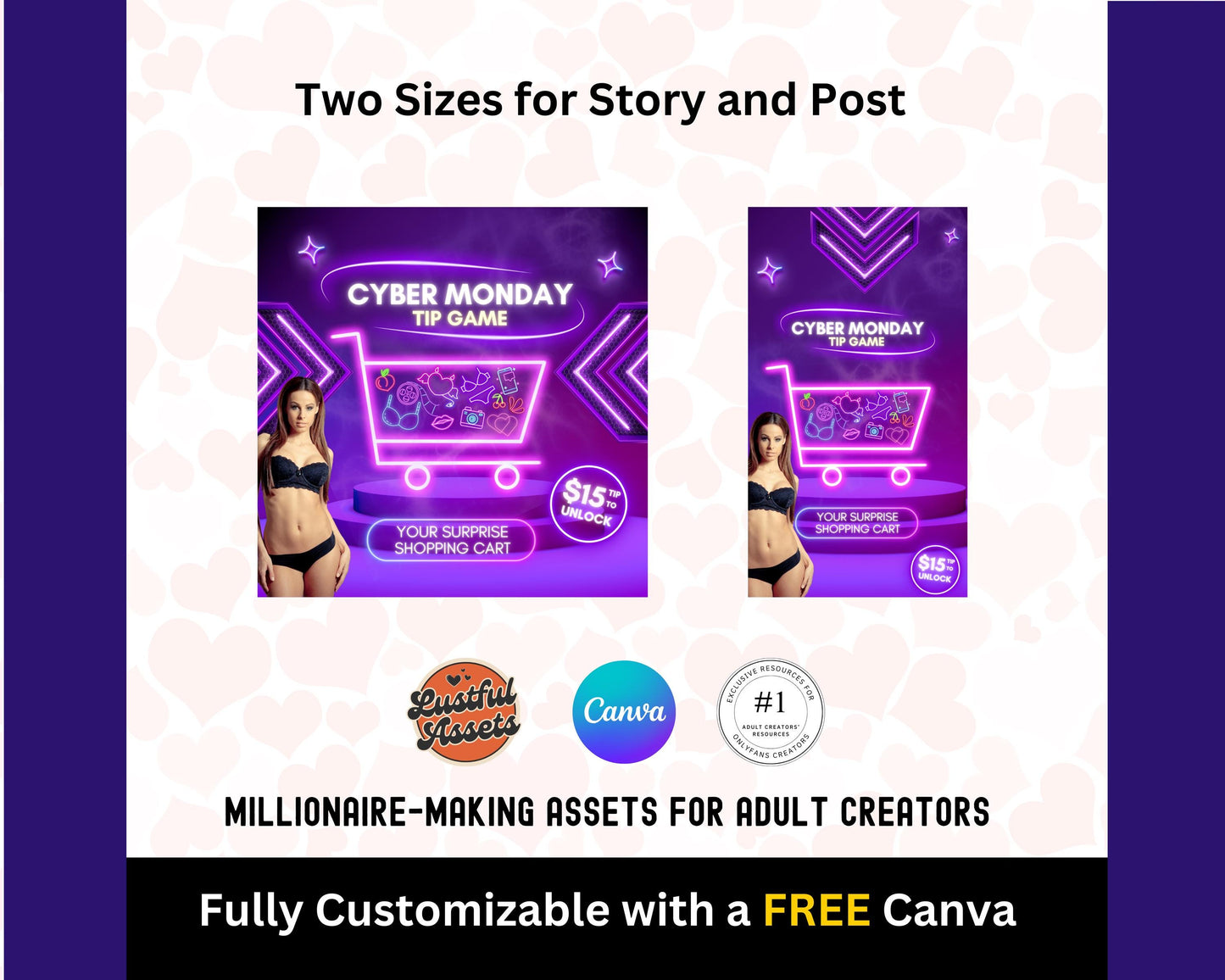 ONLYFANS Cyber Monday Tipping game, Surprise Cart | Tip Game Onlyfans Idea Templates, OF, Fansly Snapchat, camgirls, Content creators Bundle