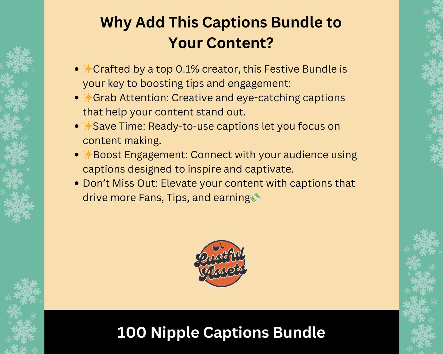 ONLYFANS Nipple Captions Bundle | Perfect for Boobs Posts, Only Fans PPV & Mass Messages ideas, Scripts Theme, camgirls, Fansly Snap OF