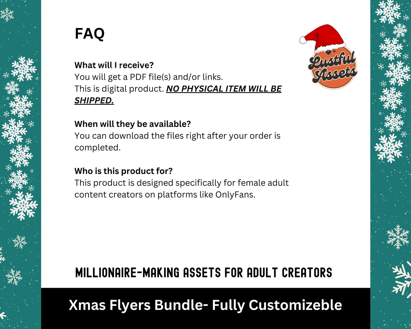 ONLYFANS Christmas Animated Flyers Bundle| December Themed Templates, Onlyfans Holiday Ideas, Christmas Tip Canva, Camgirls, OF, Fansly Snap