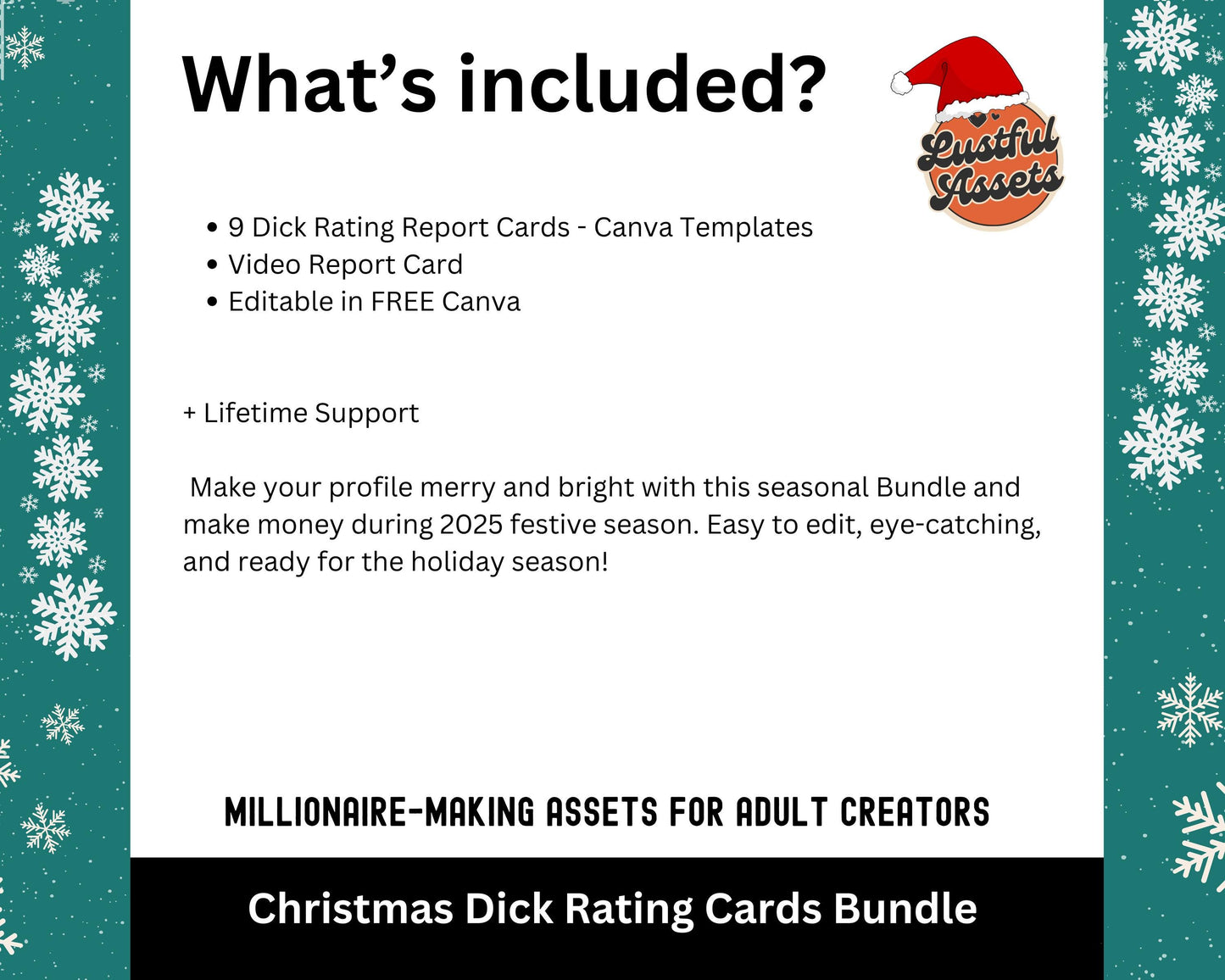 ONLYFANS Christmas Dick Rating Bundle| Onlyfans games, Holiday, December Templates, Dick rating Card Tip game, Camgirls, OF, Fansly Snap