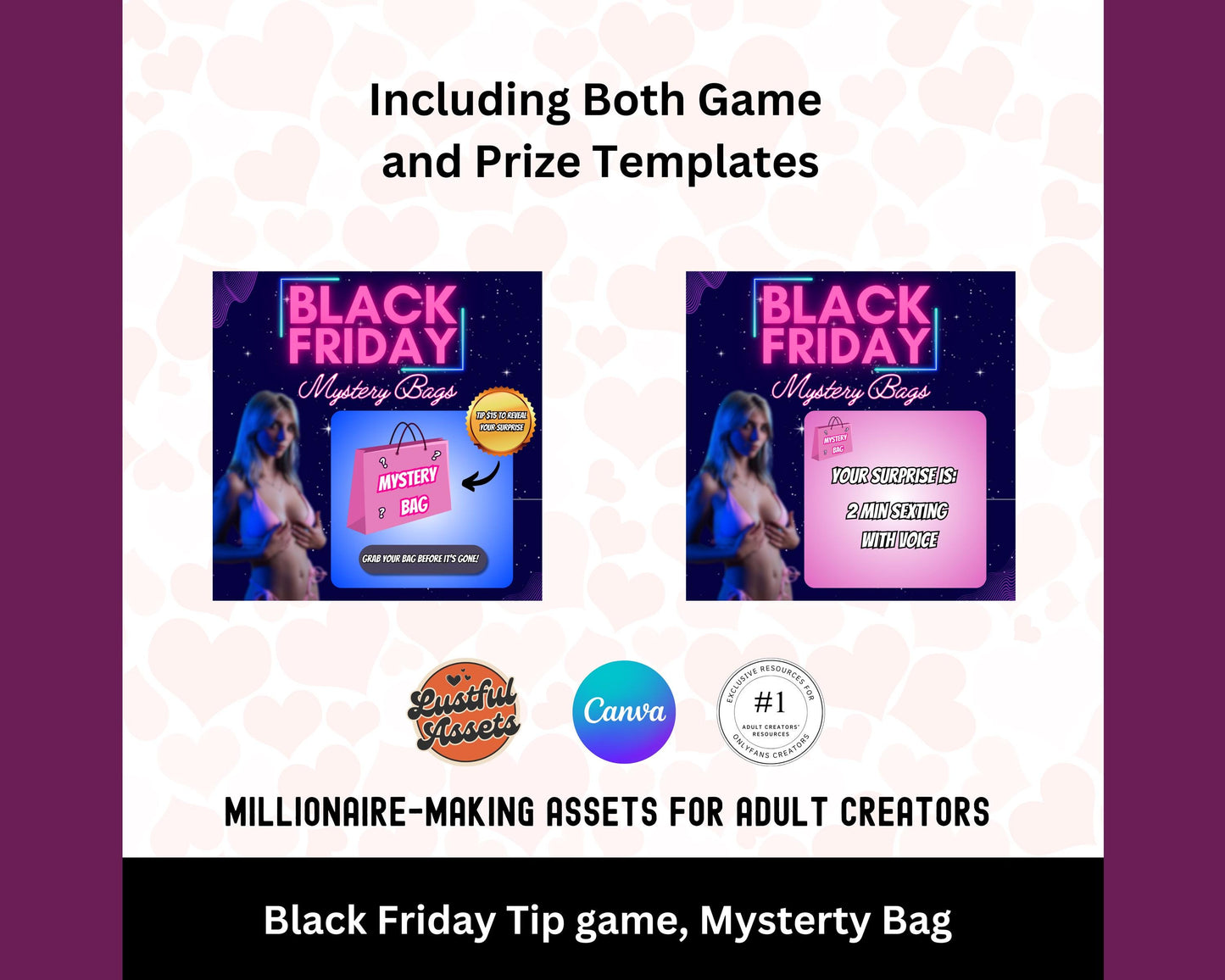 ONLYFANS Black Friday Tipping game, Mystery Bag | Onlyfans Tip Game Idea Templates, OF, Fansly Snapchat, camgirls, Content creators Bundle