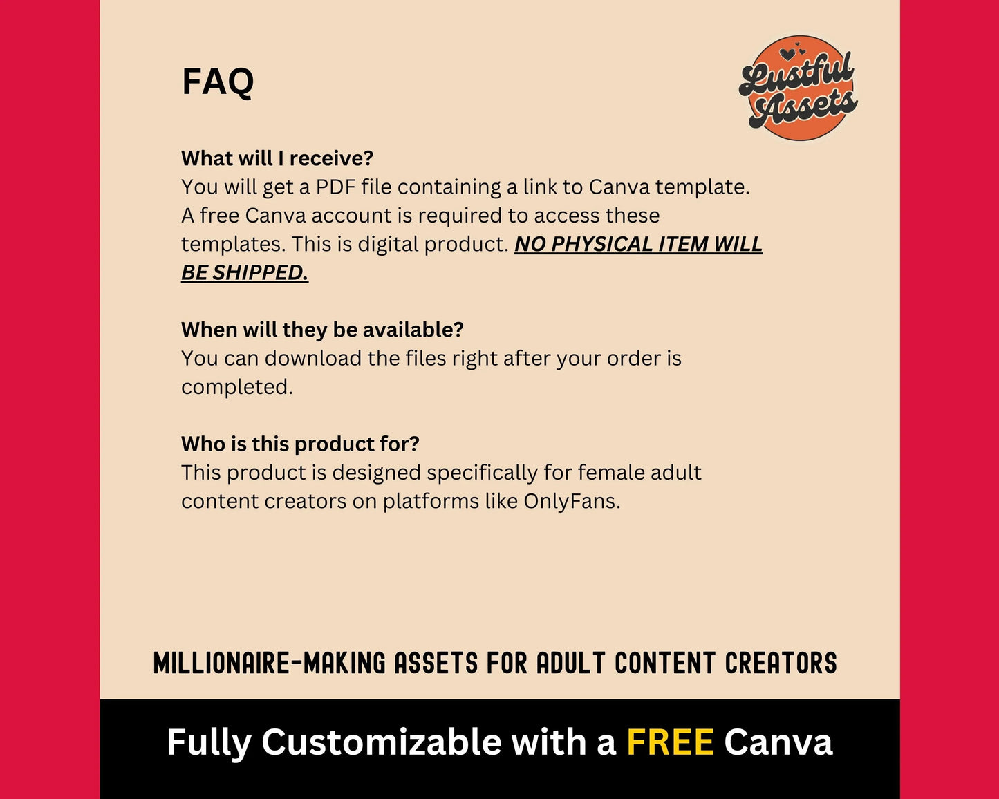 ONLYFANS Girlfriend Experience Tip Menu | OnlyFans Tip Editable Canva Tipping Template for Creators, Digital Camgirl & Fansly OF Tip Menu