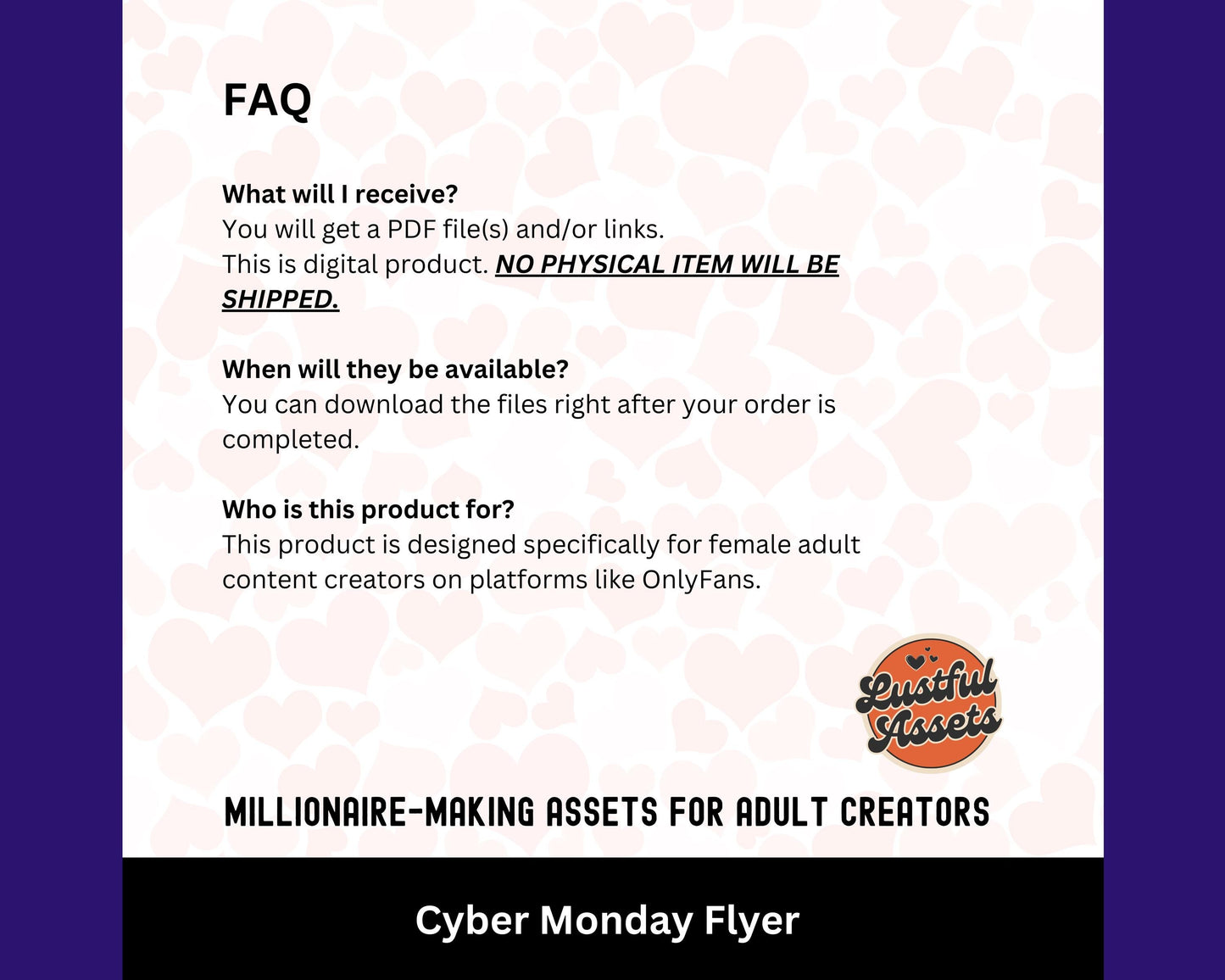 ONLYFANS Cyber Monday Flyer | Onlyfans post Ideas Templates, OF, Fansly Snapchat, camgirls, Content creators Bundle idea cyber Monday