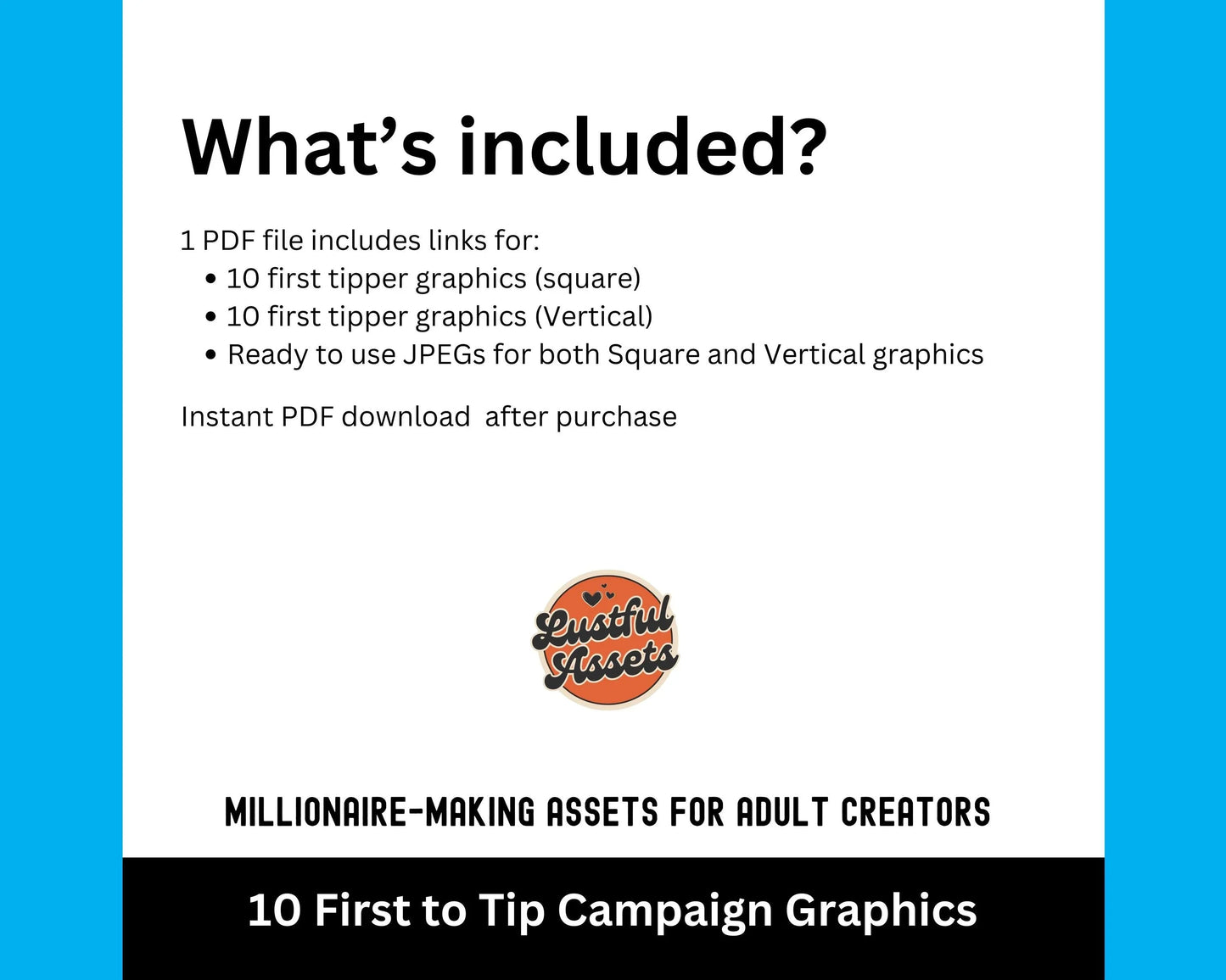 ONLYFANS First to Tip Campaign| Creative Template for Creators, Digital Camgirl | Canva graphic and ready to use & Fansly, OF idea Menu