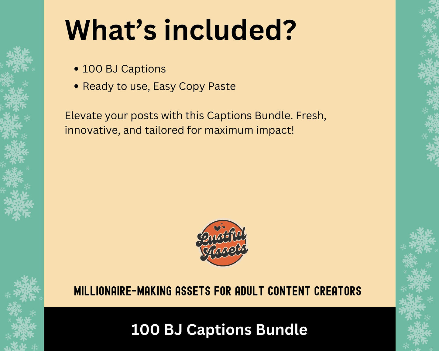 ONLYFANS Blowjob Captions Bundle | Perfect for BJ Posts, Only Fans PPV & Mass Messages ideas, Scripts Theme, camgirls, Fansly Snap Template