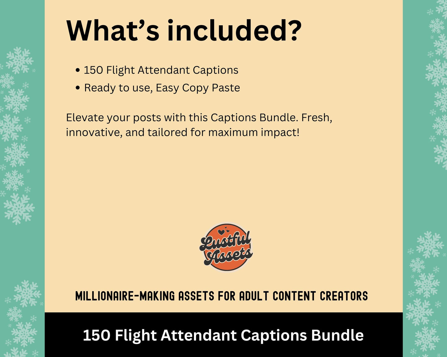 ONLYFANS Flight Attendant Captions Bundle | Perfect for Posts, Only Fans PPV & Mass Messages prompt ideas, Scripts, camgirls, Fansly Snap OF