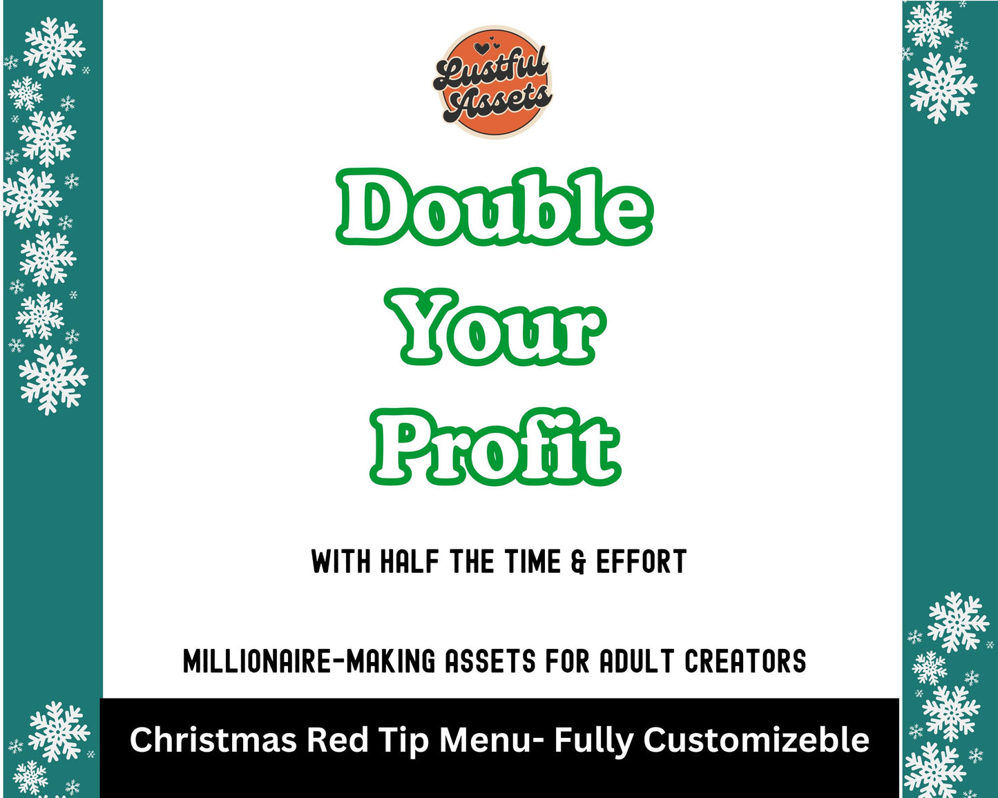 ONLYFANS Christmas Tip Menu Bundle | 10x Creative for Creators, Holiday Theme Canva Tipping, Creators camgirls, OF, Fansly Snapchat tip