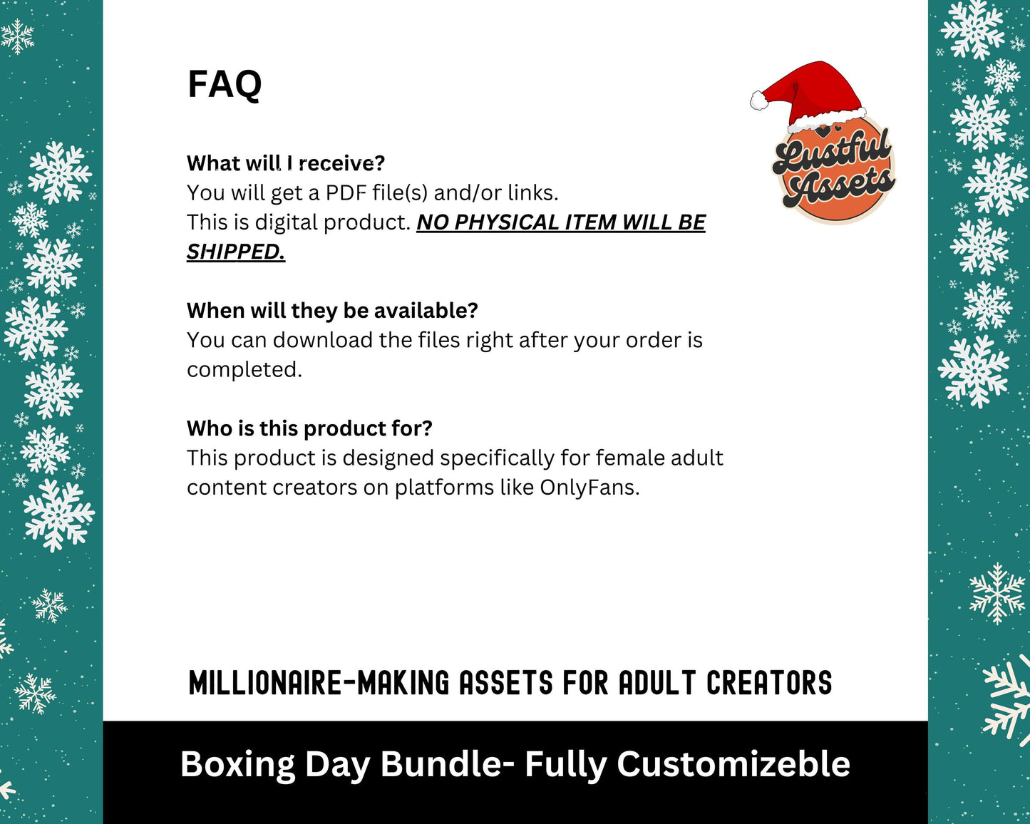 ONLYFANS Boxing Day Templates| Onlyfans Games boxing day, OnlyFans Sales, Promo Ideas kit, Canva Creators camgirls, OF Fansly Snap Template