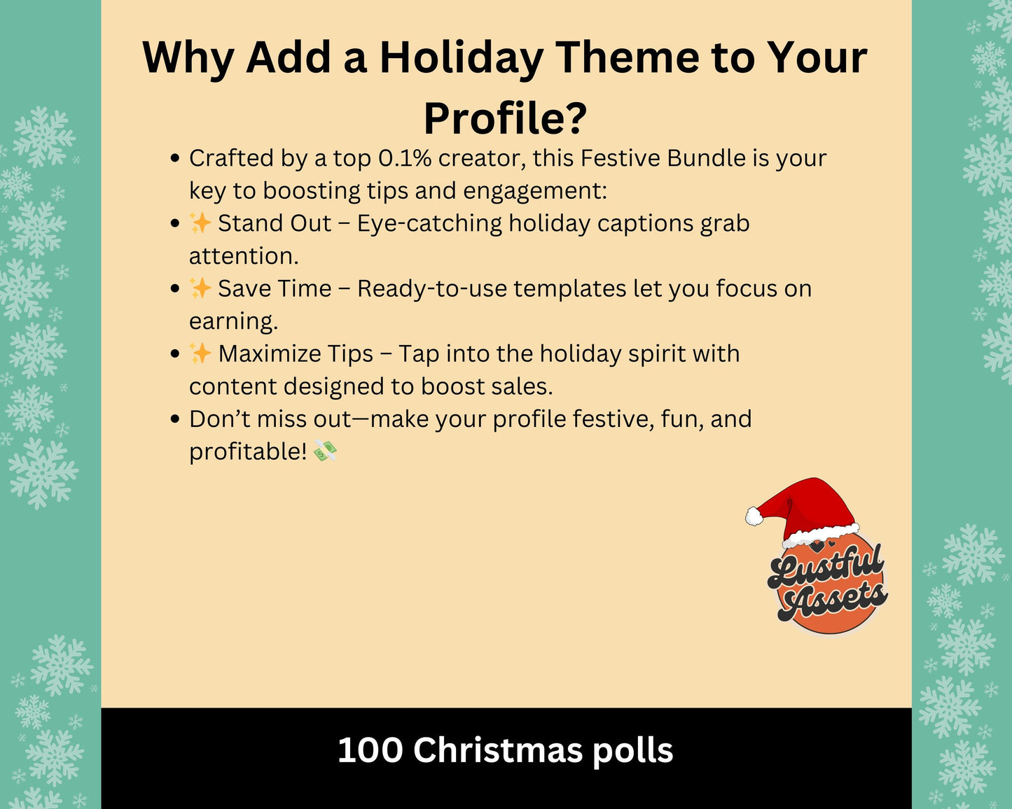 ONLYFANS Christmas polls Bundle | Onlyfans games Holiday Ideas, Christmas Script Theme, camgirls, OF Fansly Snap Template Script