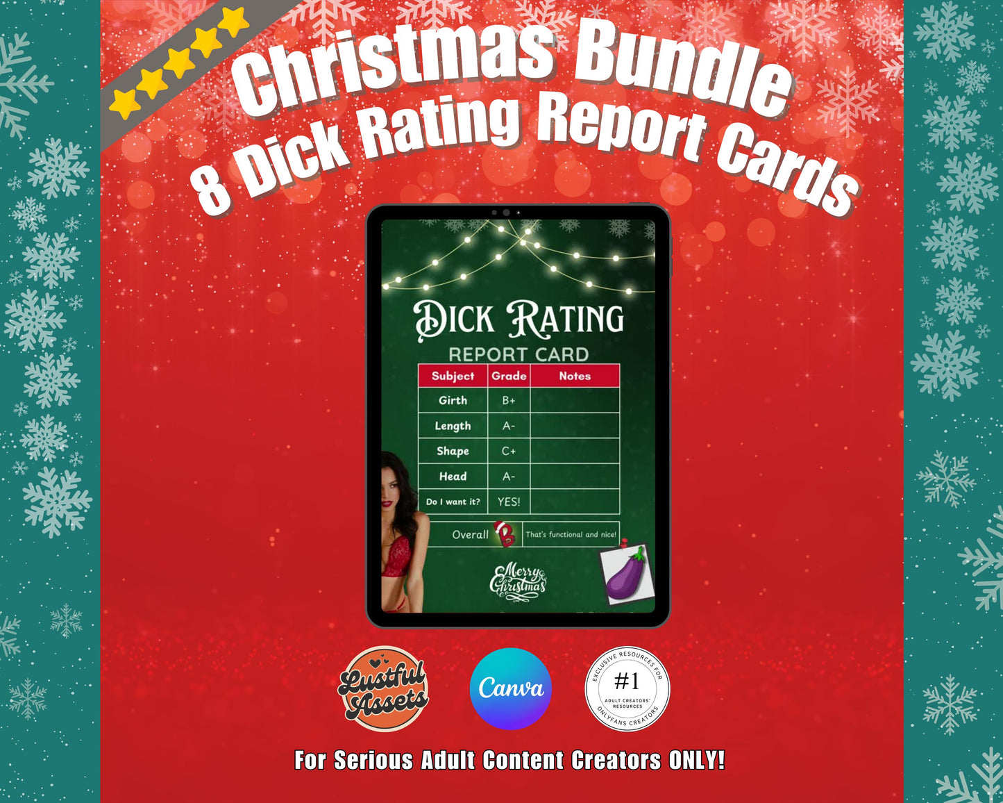 ONLYFANS Christmas Dick Rating Bundle| Onlyfans games, Holiday, December Templates, Dick rating Card Tip game, Camgirls, OF, Fansly Snap