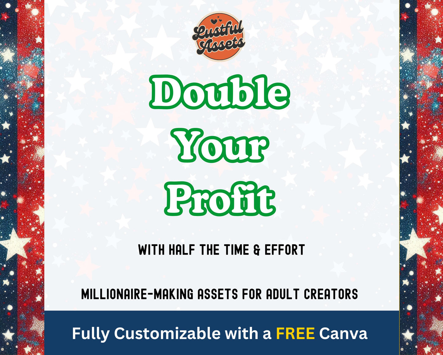 OnlyFans July 4th Tip Game Animated Flyer | Independence Day Theme Canva Template for adult content Creators, Camgirls & Fansly Snapchat