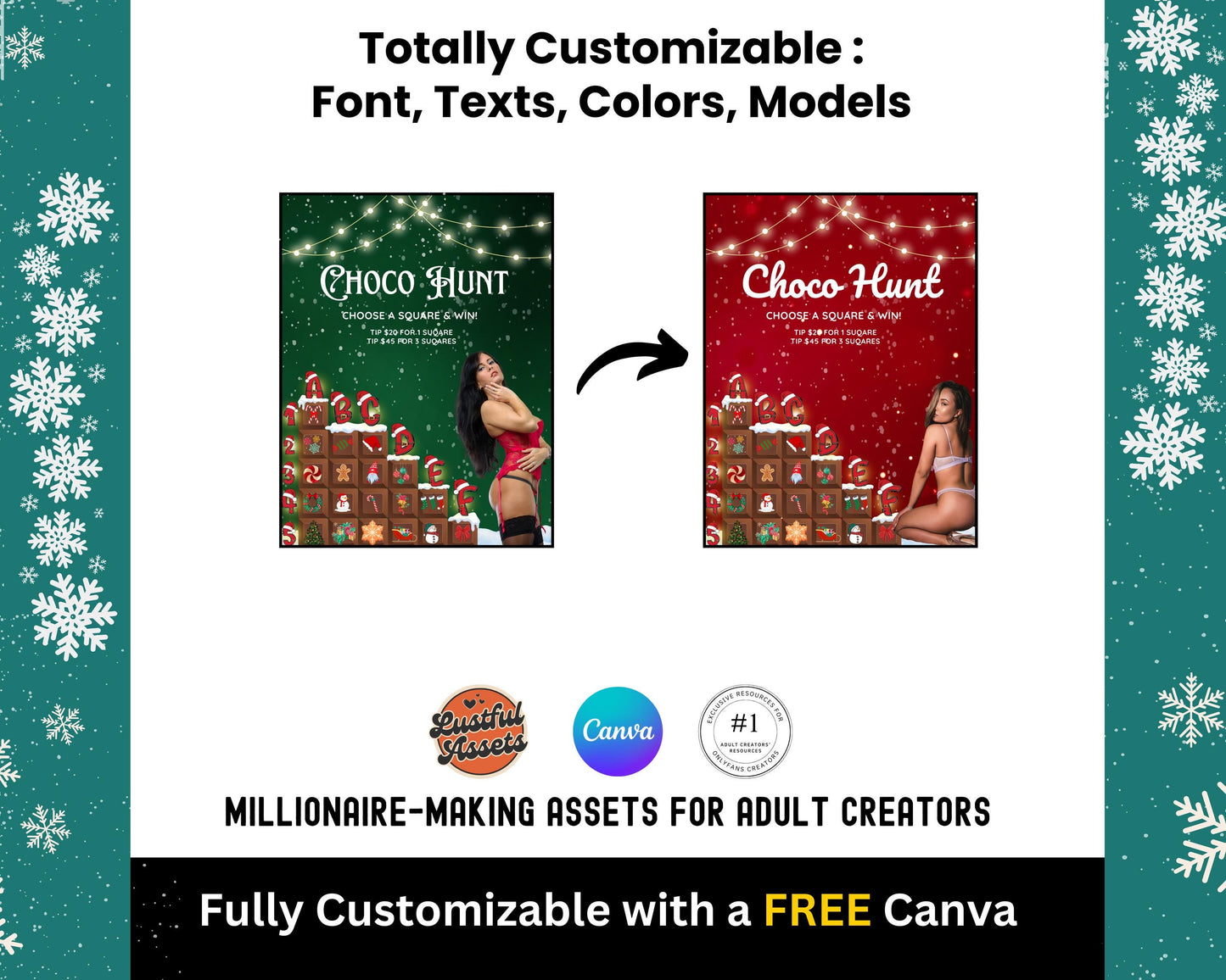 ONLYFANS Christmas Tipping Games Bundle| Onlyfans games, Holiday Ideas, December Templates, Christmas Tip game, Camgirls, OF, Fansly Snap