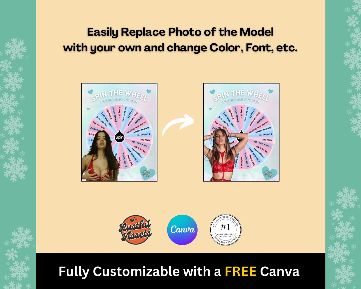 ONLYFANS Spin The Wheel Tip Game Template| Only fans Spinning Wheel Promo Graphic Tipping game idea Templates, Camgirls, Fansly Snapchat