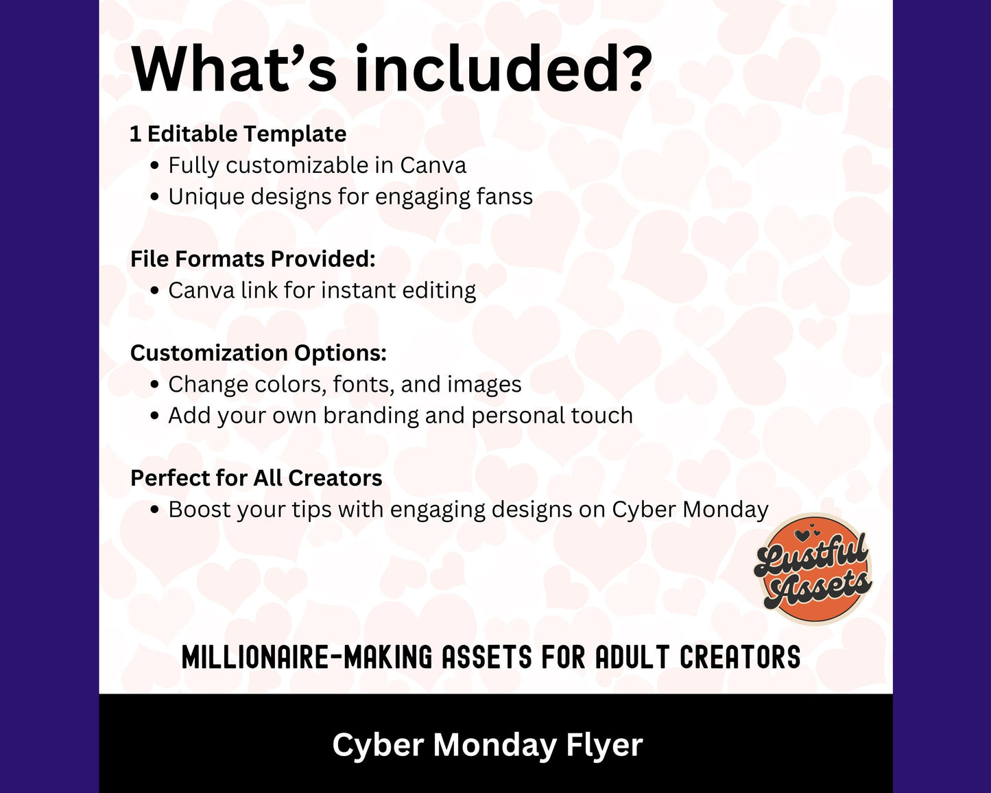 ONLYFANS Cyber Monday Flyer | Onlyfans post Ideas Templates, OF, Fansly Snapchat, camgirls, Content creators Bundle idea cyber Monday