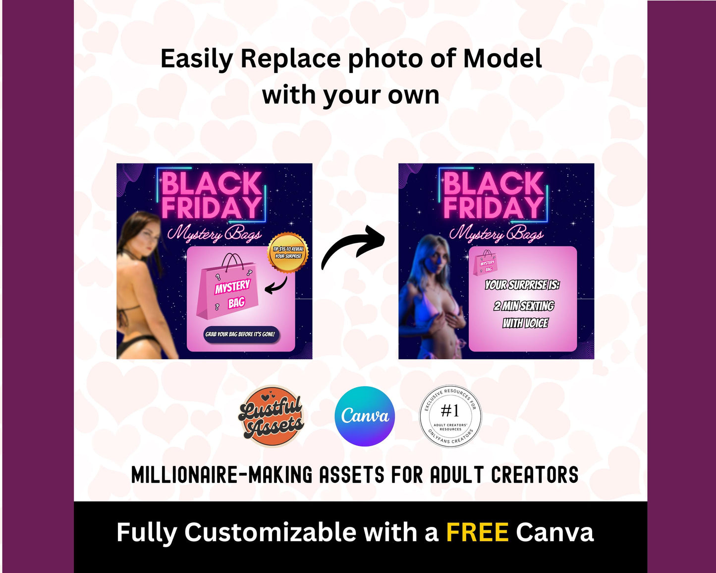 ONLYFANS Black Friday Tipping game, Mystery Bag | Onlyfans Tip Game Idea Templates, OF, Fansly Snapchat, camgirls, Content creators Bundle