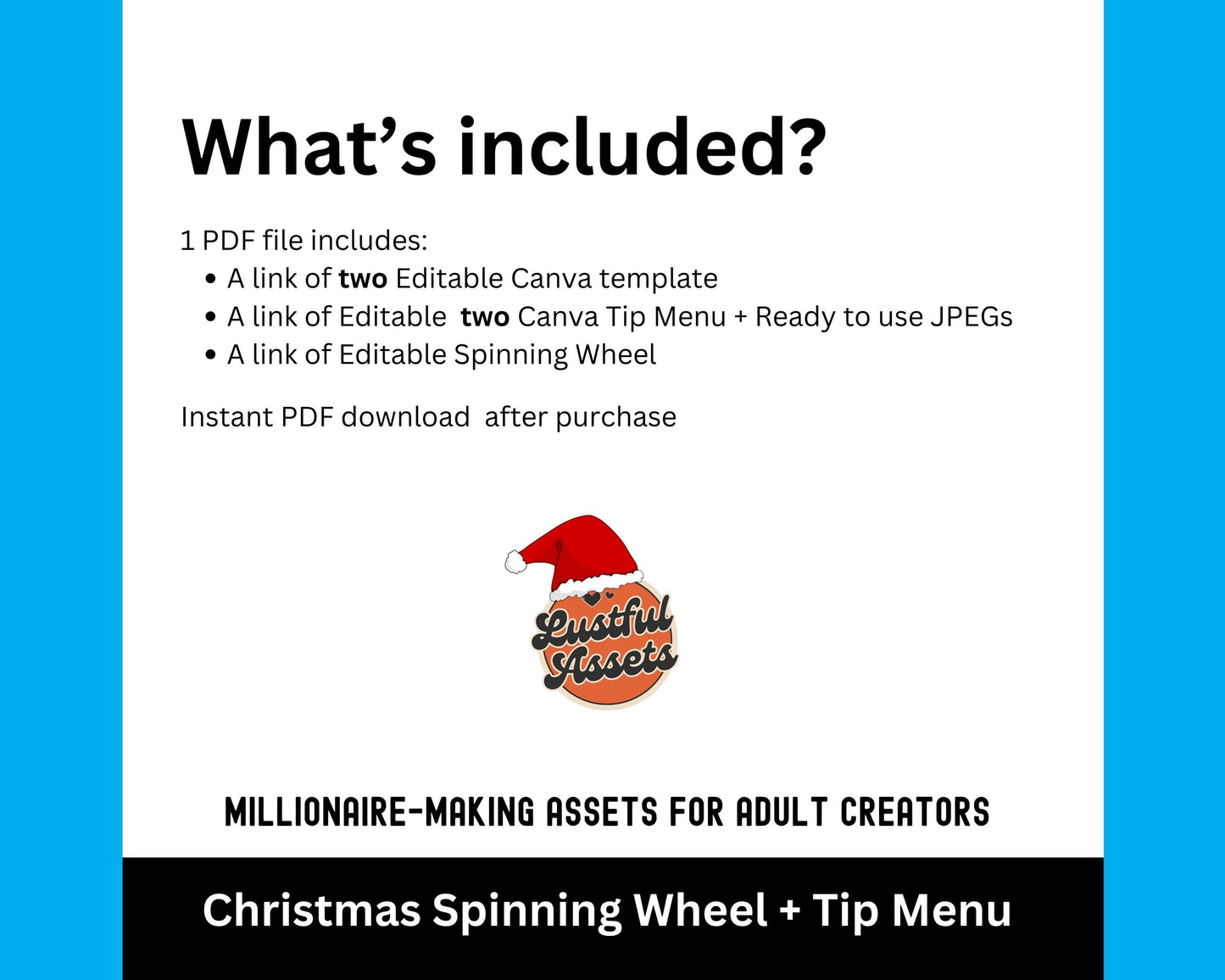 OnlyFans Christmas Bundle | Promo Graphic Tip Game, Spinning Wheel, Tip Menu, Editable Canva Template, Creators camgirls| OF, Fansly Custom