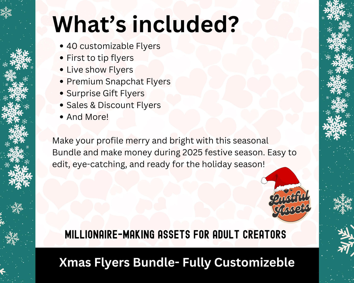 ONLYFANS Christmas Animated Flyers Bundle| December Themed Templates, Onlyfans Holiday Ideas, Christmas Tip Canva, Camgirls, OF, Fansly Snap