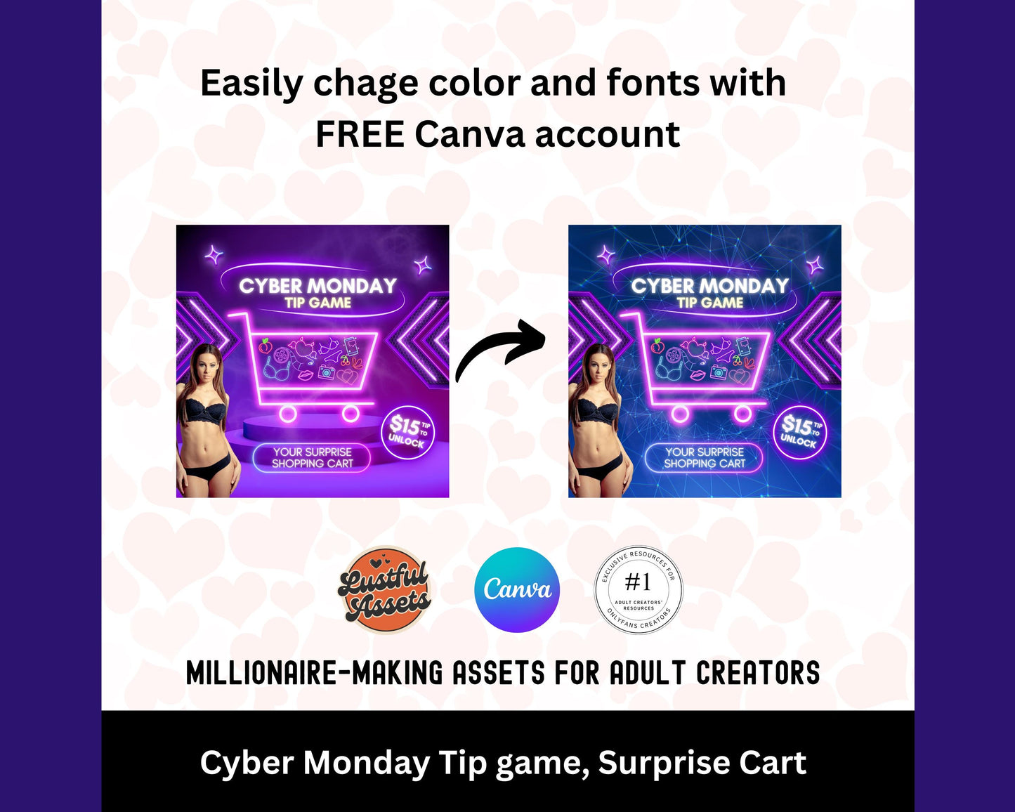 ONLYFANS Cyber Monday Tipping game, Surprise Cart | Tip Game Onlyfans Idea Templates, OF, Fansly Snapchat, camgirls, Content creators Bundle