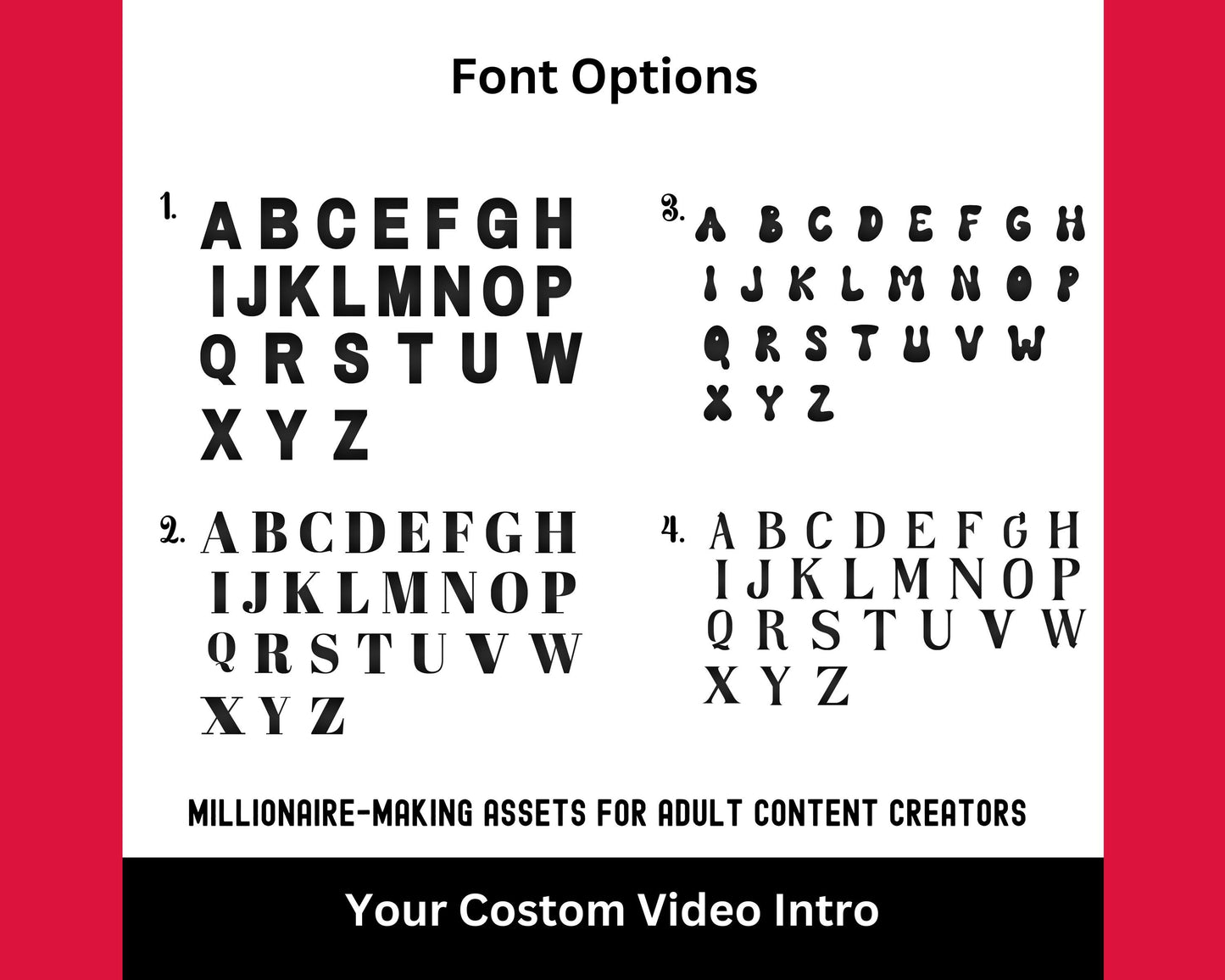 ONLYFANS Custom Intro Video | Customizable Professional Intro 3x, Social Media Branding Kit for Models, Camgirl & Fansly OF, Snapchat