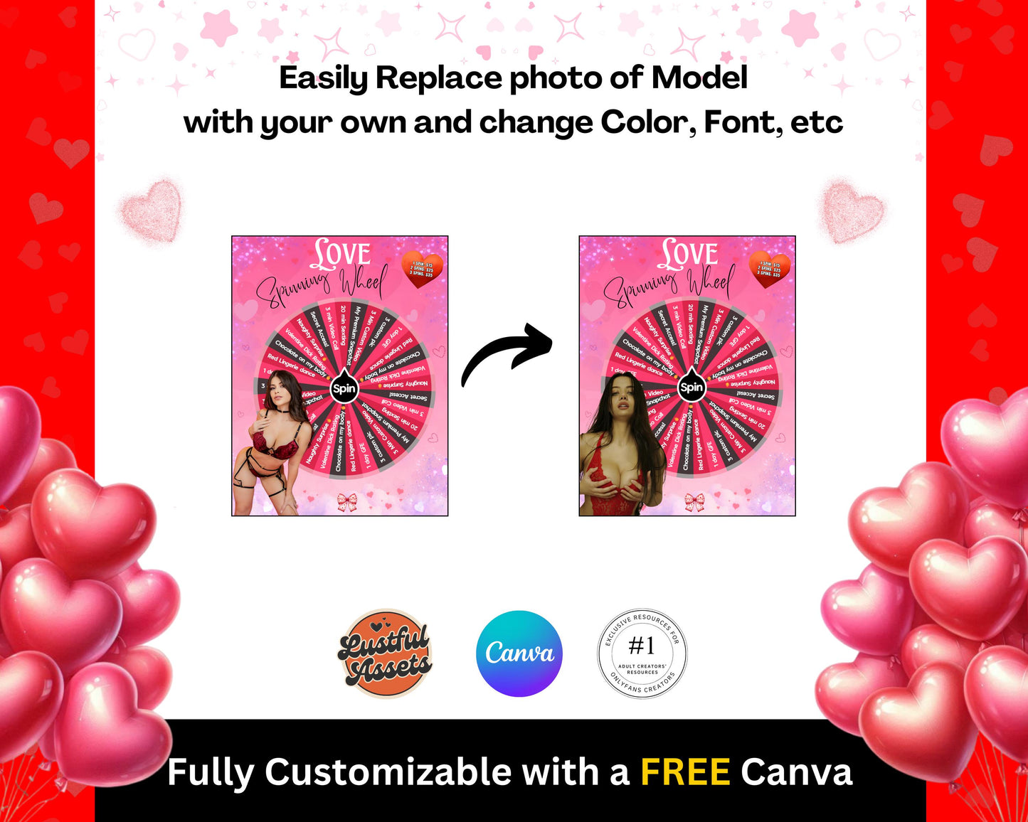 ONLYFANS Valentine's Tip Game| Onlyfans Tipping game idea, February Templates bundle, Valentine Content, Camgirls, Fansly Snap interactive