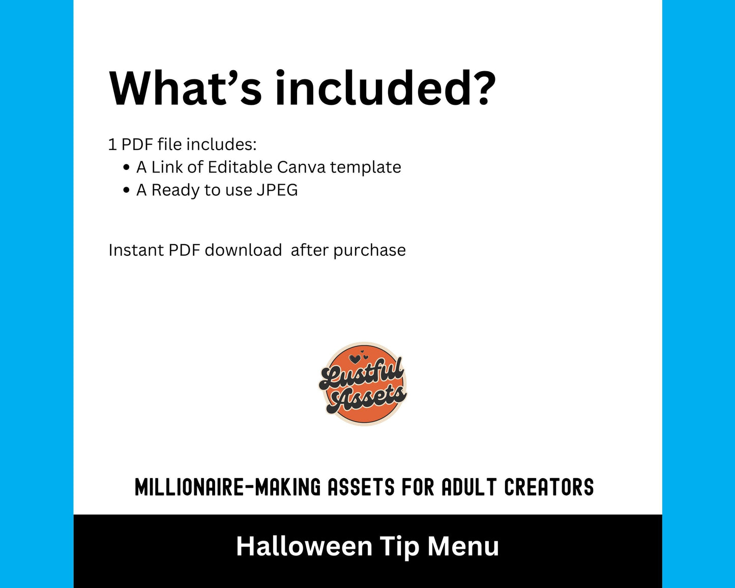 ONLYFANS Halloween Tip Menu | Spooky Tipping Menu |Editable Canva Tipping Template for Digital Camgirls & Fansly Creators