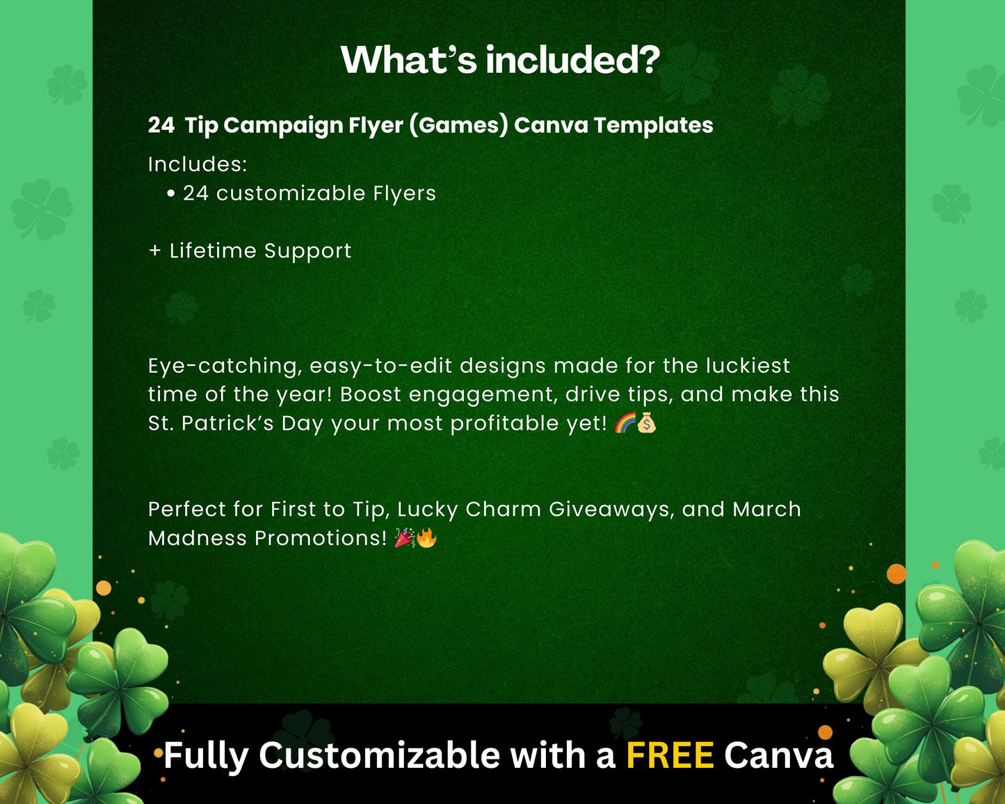 ONLYFANS March Tip Game Campaign Flyer| Only fans promo Tipping game idea, St Patricks Templates bundle, Content, Camgirls, Fansly Snapchat