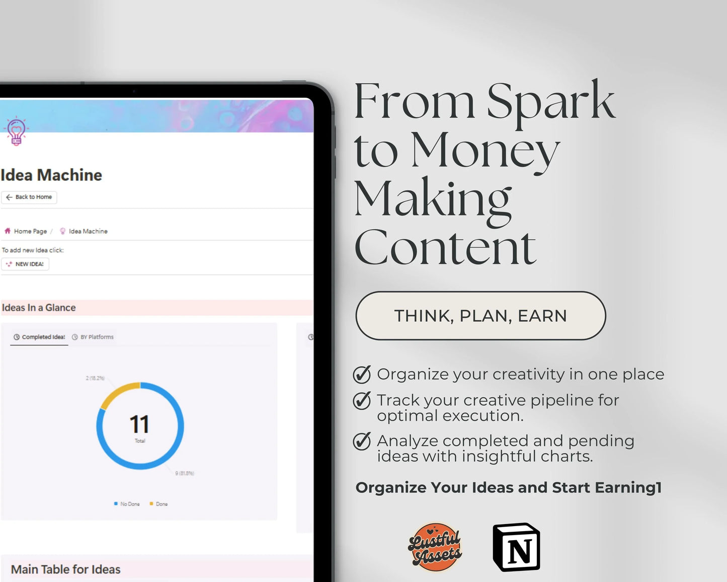 ONLYFANS Content Planner Notion Ultimate Tracker| Tip, Idea, Income Tracker Planner for content creators, Camgirls, Fansly, Snapchat