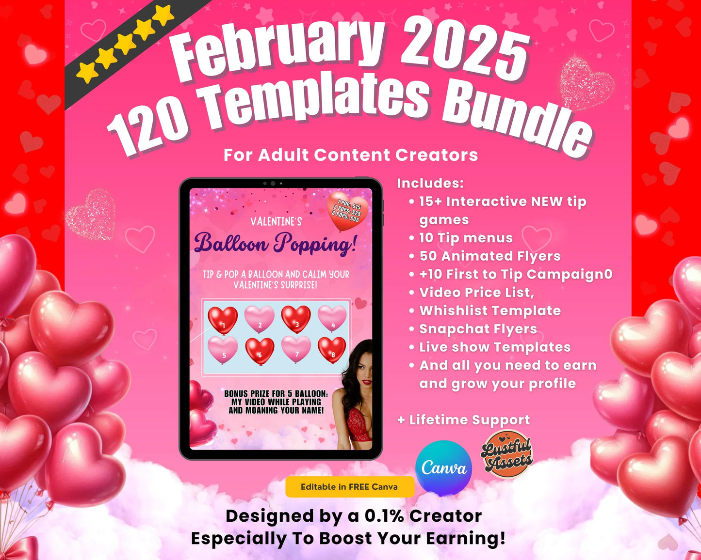 ONLYFANS Valentine's Templates, February Templates | Only fans Valentine game bundle idea, First to Tip menu, Content Camgirls, Fansly Snap