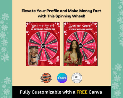 ONLYFANS Spin The Wheel Tip Game Template red | Only fans Spinning Wheel Promo Graphic Tipping game idea Templates, Camgirls, Fansly Snap