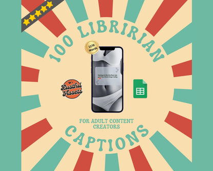 ONLYFANS Librarian Captions Bundle | Perfect for sexy librarian Posts, Only Fans PPV & Mass Messages ideas, Scripts, camgirls, Fansly Snap