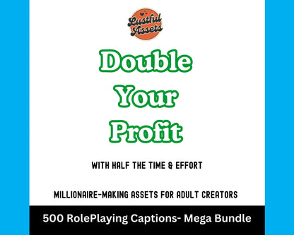 Onlyfans 500 Roleplaying Captions Bundle| Sexy fantasy niche Adult Content Creators DM, Camgirls Fansly, OF, Twitch Snapchat, Marketing