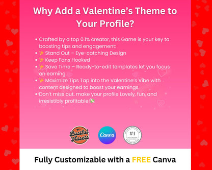 ONLYFANS Valentine's Spinning Wheel Tipping Game Bundle| Onlyfans Tip game idea, Templates bundle, Valentine's Tip, Camgirls, Fansly Snap
