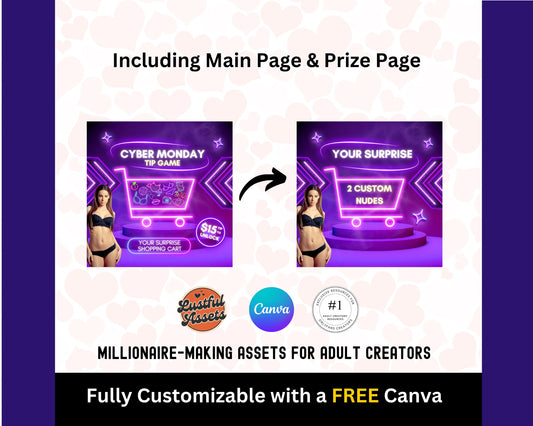ONLYFANS Cyber Monday Tipping game, Surprise Cart | Tip Game Onlyfans Idea Templates, OF, Fansly Snapchat, camgirls, Content creators Bundle
