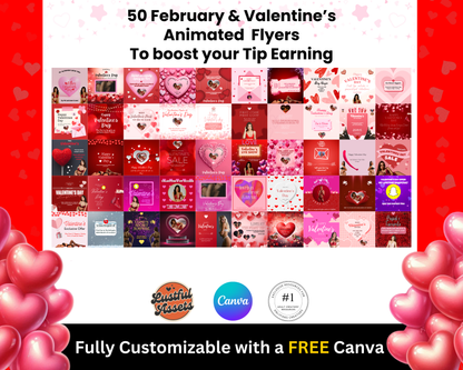 OnlyFans Valentine's Templates | Earn More Now | OnlyFans Valentine's - Lustful Assets