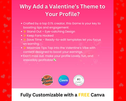 ONLYFANS Valentine's Spinning Wheel Tipping Game| Onlyfans Tip game idea, February Templates bundle, Valentine's Tip , Camgirls, Fansly Snap