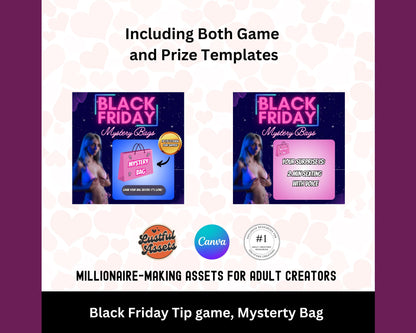 ONLYFANS Black Friday Tipping game, Mystery Bag | Onlyfans Tip Game Idea Templates, OF, Fansly Snapchat, camgirls, Content creators Bundle