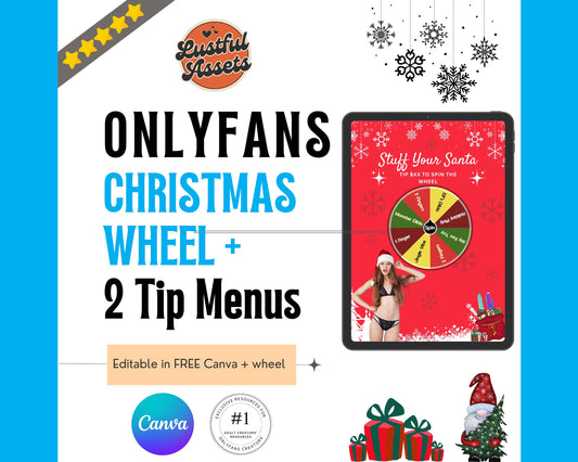 OnlyFans Christmas Bundle | Promo Graphic Tip Game, Spinning Wheel,  Tip Menu, Editable Canva Template, Creators camgirls| OF, Fansly Custom