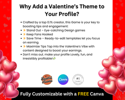 ONLYFANS Valentine's Tip Game| | Earn more| OnlyFans Template - Lustful Assets