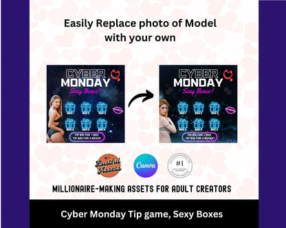 ONLYFANS Cyber Monday Tipping game| Tip Game Onlyfans Idea Templates, OF, Fansly Snapchat, camgirls, Content creators Bundle idea