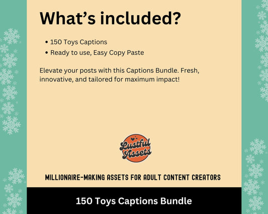 ONLYFANS Toys Captions Bundle | Perfect for masturbation Posts content, Only Fans PPV & Mass Messages ideas, Script, camgirls, Fansly Snap