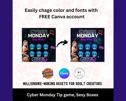 ONLYFANS Cyber Monday Tipping game| Tip Game Onlyfans Idea Templates, OF, Fansly Snapchat, camgirls, Content creators Bundle idea