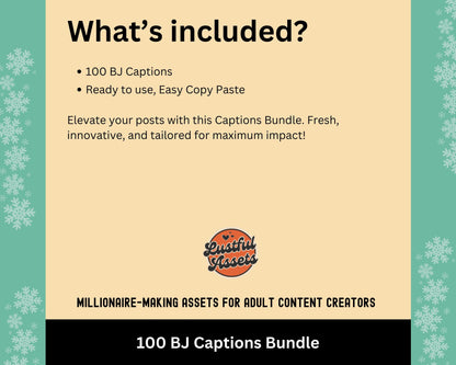 ONLYFANS Blowjob Captions Bundle | Perfect for BJ Posts, Only Fans PPV & Mass Messages ideas,  Scripts Theme, camgirls, Fansly Snap Template