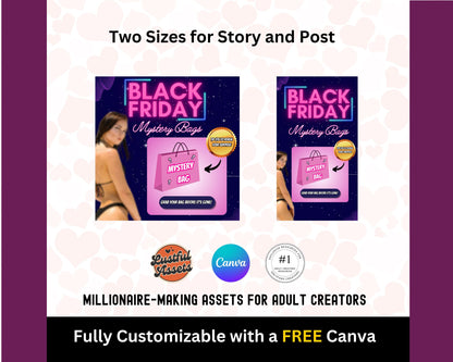 ONLYFANS Black Friday Tipping game, Mystery Bag | Onlyfans Tip Game Idea Templates, OF, Fansly Snapchat, camgirls, Content creators Bundle