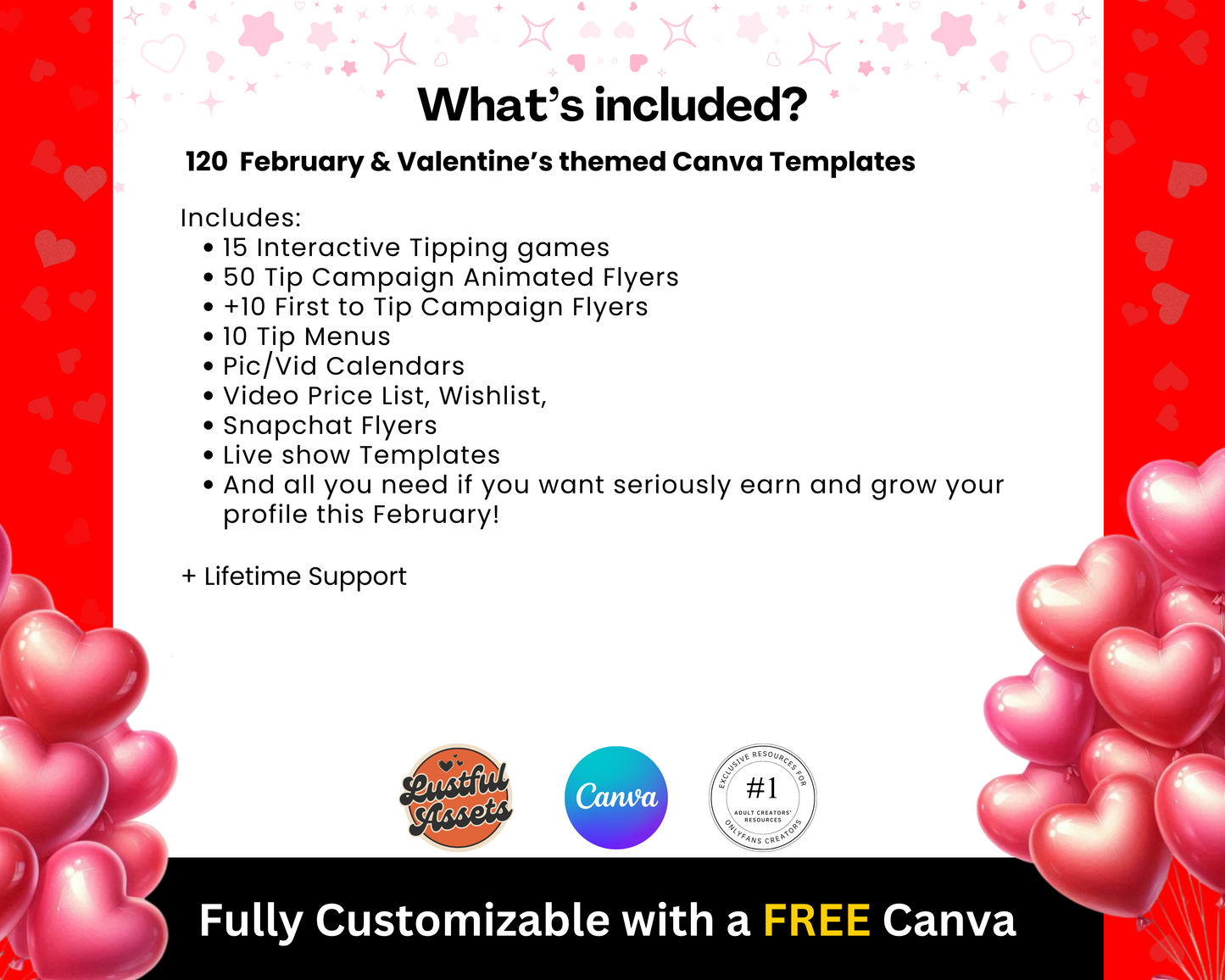 OnlyFans Valentine's Templates | Earn More Now | OnlyFans Valentine's - Lustful Assets