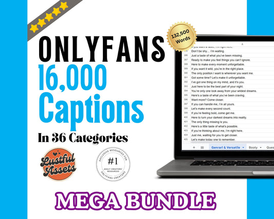 Onlyfans 16000 Captions Bundle| Mega Bundle Adult Content Creators DM, Camgirls Fansly Users, OF ideas, Twitch & Snapchat Post