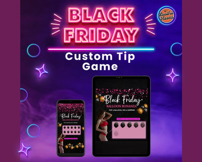 ONLYFANS Black Friday Tipping game, Balloon Pop | Onlyfans Tip Game Idea Templates, OF, Fansly Snap, camgirls, Content creators Bundle