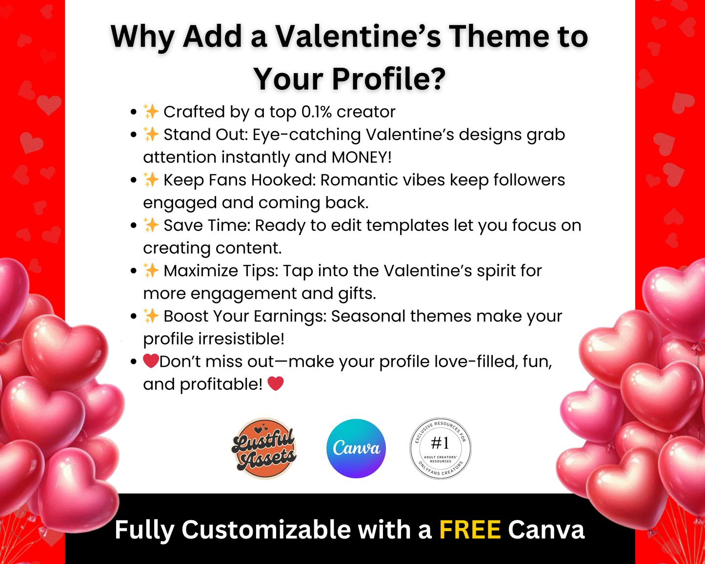 ONLYFANS February & Valentine's Tip Game Campaign Flyers| Earn more| OnlyFans Template - Lustful Assets