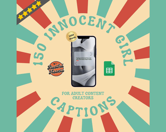 ONLYFANS Captions Bundle Innocent girl | Perfect for Posts, Only Fans PPV & Mass Messages ideas, Scripts, camgirls, Fansly Snap OF Template
